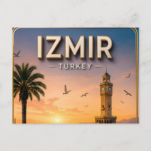 Izmir Turkey Aegean Sea Historic Coastal Travel Postcard