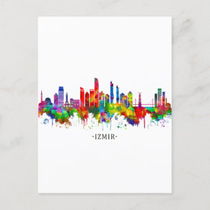 Izmir Turkey Skyline Holiday Postcard