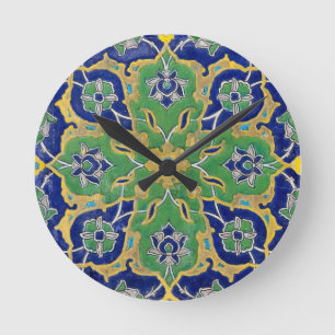 iznik ceramics round clock