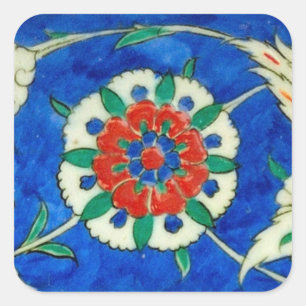 iznik tile square sticker