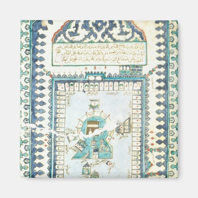 Iznik tile with a representation of Mecca Magnet (Front)
