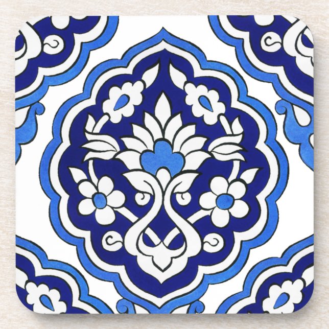 Iznik tiles Cork Coaster (Front)