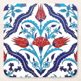 Iznik Tiles Square Paper Coaster