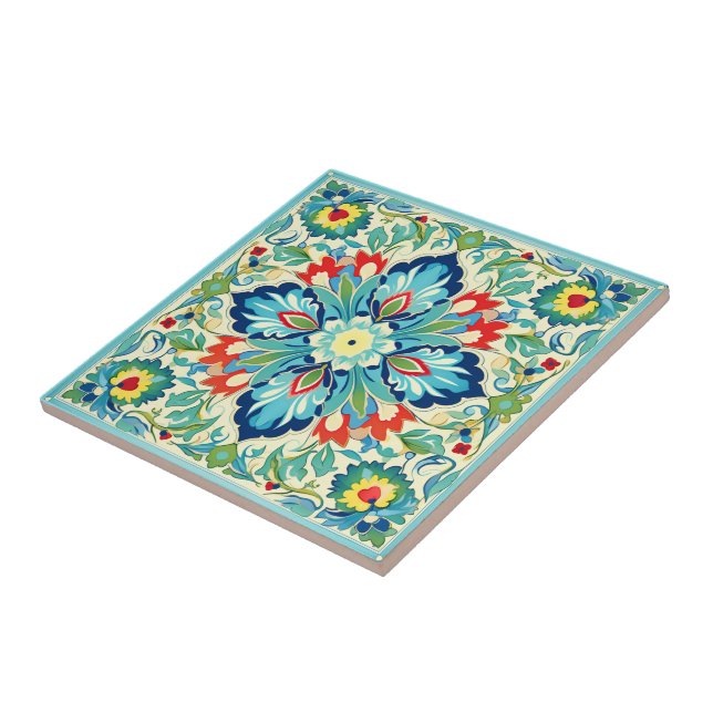 Iznik Turkish Tapestry Tile (Side)