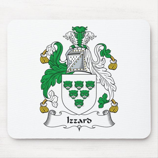 Izzard Family Crest Mouse Pad (Front)