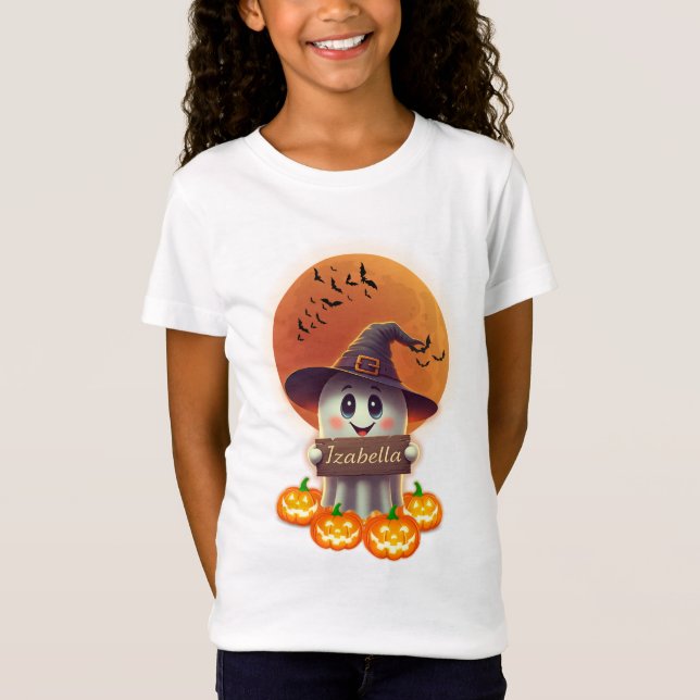 Izzy Ghost Halloween Party: Happy Halloween T-Shirt (Front)