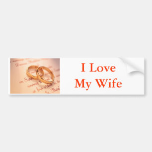 j0341738, I Love My Wife Bumper Sticker