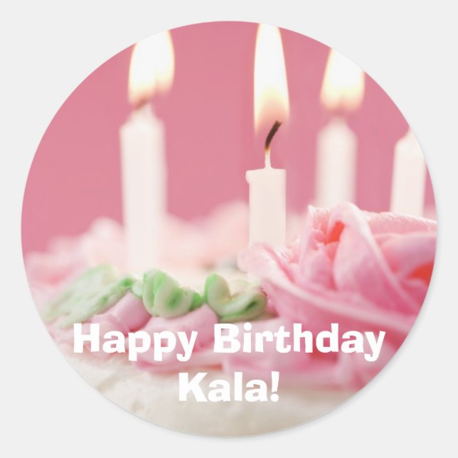 j0422320, Happy Birthday Kala! Classic Round Sticker (Front)
