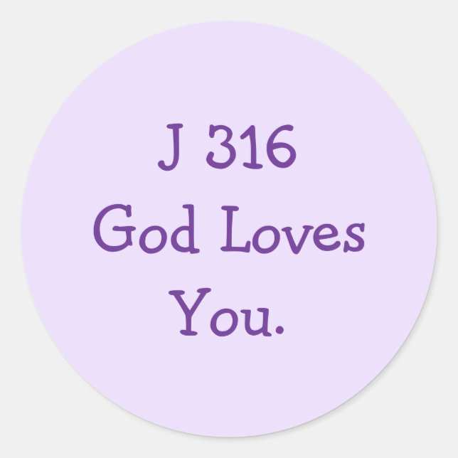 J316 Gospel  Classic Round Sticker (Front)