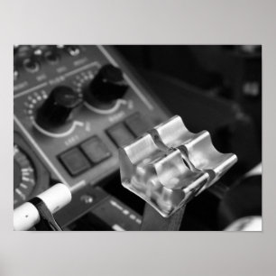 J41 Levers B&W Poster