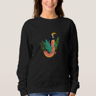 J Alphabet Letter tropical Plants Sweatshirt