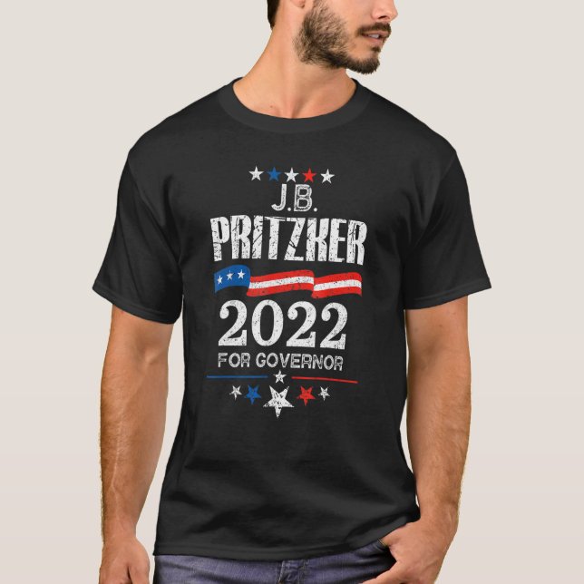 J B Pritzker Illinois Governor Election 2022 Democ T-Shirt (Front)