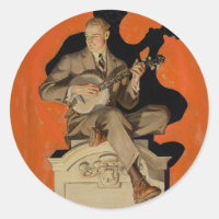 J.C. Leyendecker Banjo Player 1920 Art Deco Art