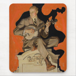 J.C. Leyendecker Banjo Player 1920 Art Deco Art Mouse Pad