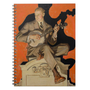 J.C. Leyendecker Banjo Player 1920 Art Deco Art Notebook