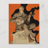 J.C. Leyendecker Banjo Player 1920 Art Deco Art