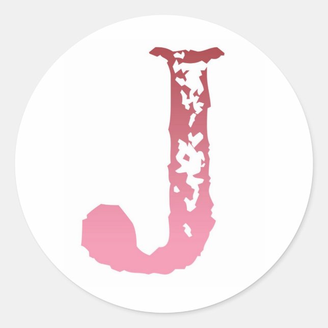 J CLASSIC ROUND STICKER (Front)