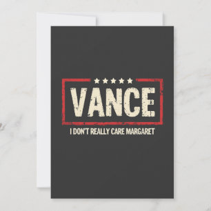 J. D Vance Funny Meme I Don't Really Care Margaret Holiday Card