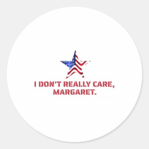 J.d. Vance ‘i Don’t Really Care Margaret’ Intervie Classic Round Sticker