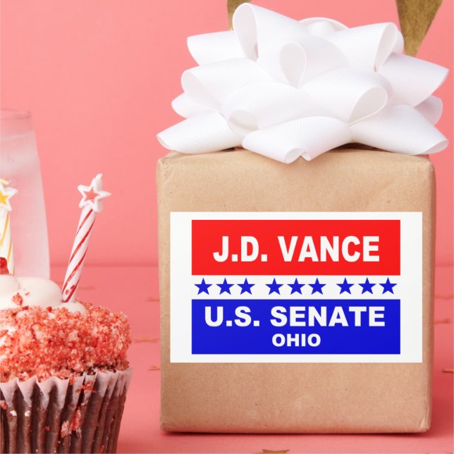 J.D. Vance U.S. Senate Ohio 2022 Rectangular Sticker (Party)