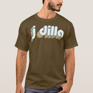 J Dilla Retro Rainbow Typography Faded Style T-Shirt