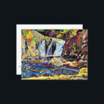 J.E.H. MacDonald - The Little Falls, Postcard<br><div class="desc">The Little Falls sketch,  1918 landscape artwork by J.E.H. MacDonald</div>