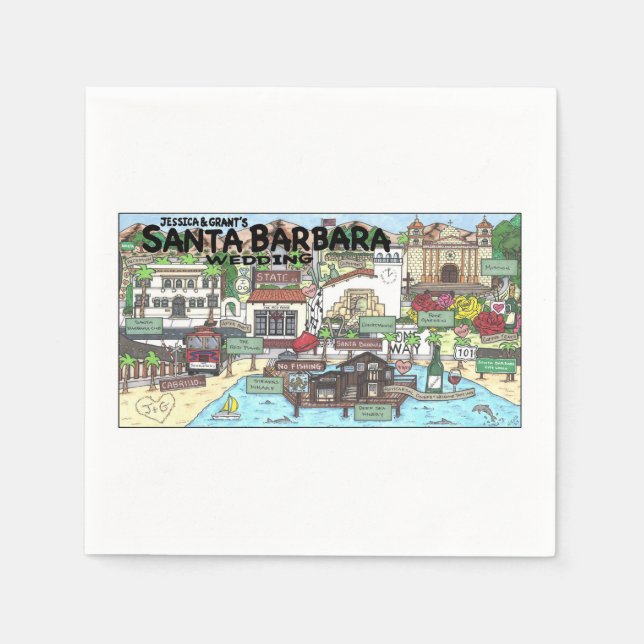 J + G Cocktail Napkins (Front)