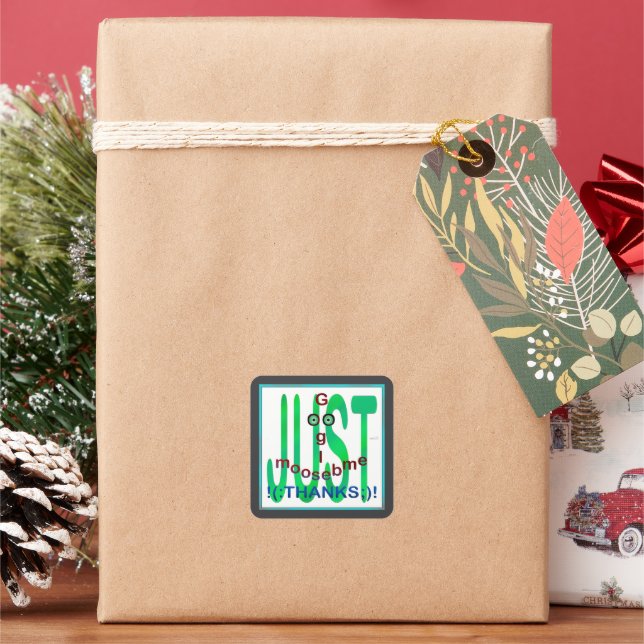 J.G.Me Square Sticker (Holiday)