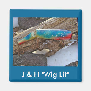 J & H "WIG LIT" Vintage Saltwater Lure Items Magnet