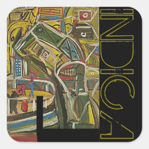 J INDICA SQUARE STICKER