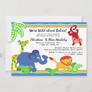 J is for Jungle Baby Shower Invitation
