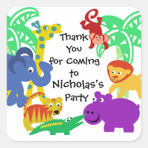 J is for Jungle Square Sticker