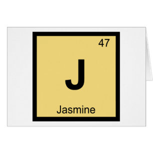 J - Jasmine Chemistry Periodic Table Symbol