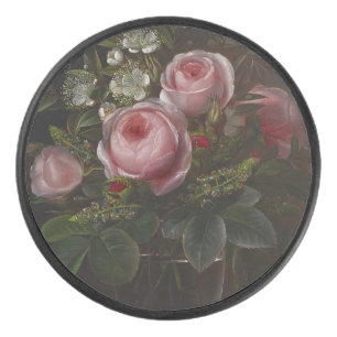 J.L. Jensen - Roses and Tree Anemones in a ... Hockey Puck