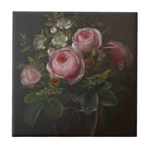 J.L. Jensen - Roses and Tree Anemones in a ... Tile