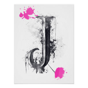 J Letter - Typography Poster