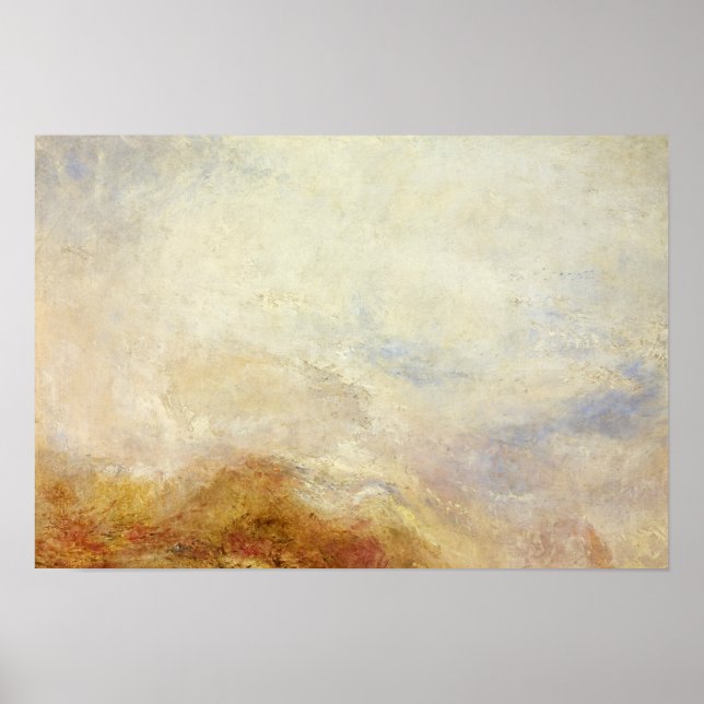 J. M. W. Turner - A mountain scene, Val d'Aosta Poster (Front)