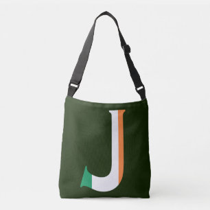 J Monogram overlaid on Irish Flag cbbcnt Crossbody Bag