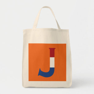 J Monogram overlaid on NLD Flag on or gtcn Tote Bag