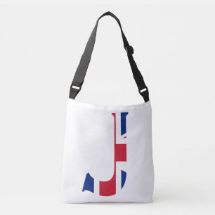 J Monogram overlaid on Union Jack Flag cbbcnt Crossbody Bag
