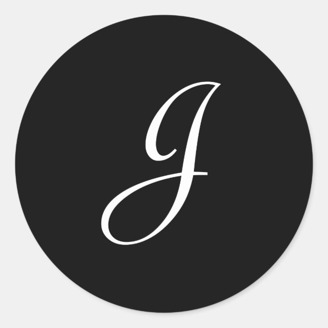 J Monogram Stickers (Front)