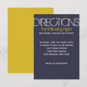 J Monogrsm Initial Bar Bat Mitzvah-DIRECTIONS Invitation