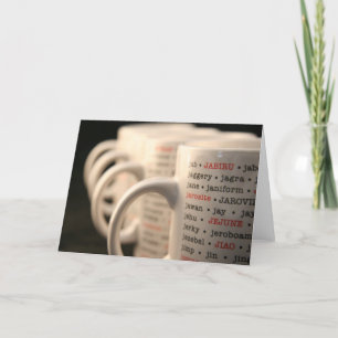 "J" Mug Card