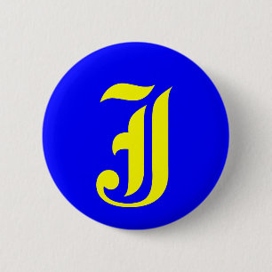 J - OLD ENGLISH 6 CM ROUND BADGE