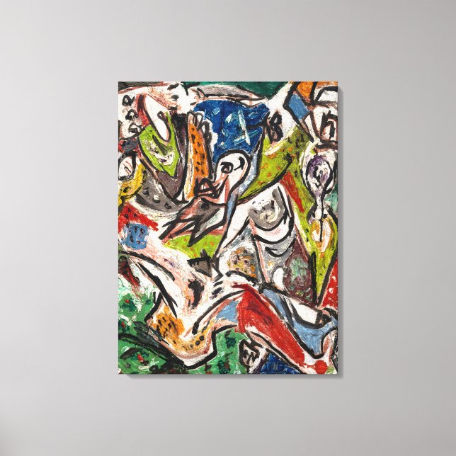 J. P. - BIRD EFFORT - 1946 - Abstarct - Canvas Print (Front)