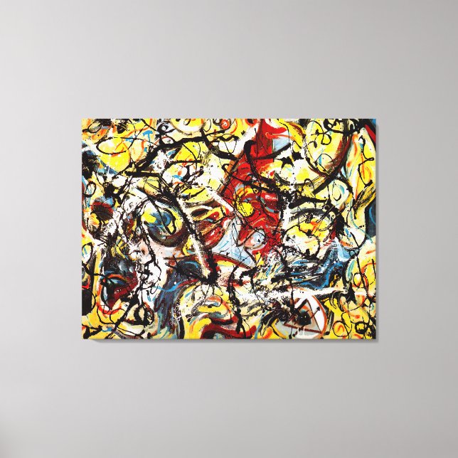 J. P. - Composition with Pouring I - 1943 - Canvas Print (Front)