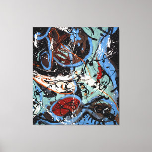 J. P. - Composition with Pouring II - 1943 -  Canvas Print