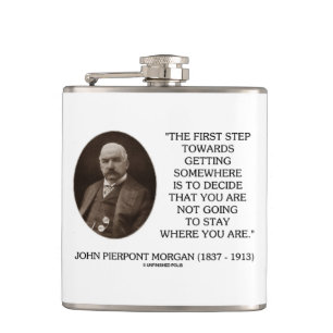 J.P. Morgan First Step Towards Getting Somewhere Hip Flask