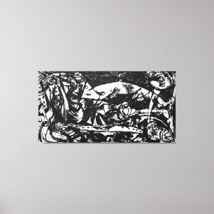 J. P. - NUMBER 14 - 1951 - Black Pourings - Canvas Print