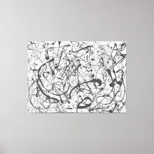 J. P. - Number 14 GRAY - 1948 - Action Painting - Canvas Print